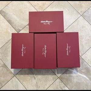 SALVATORE FERRAGAMO SHOE BOXES RED